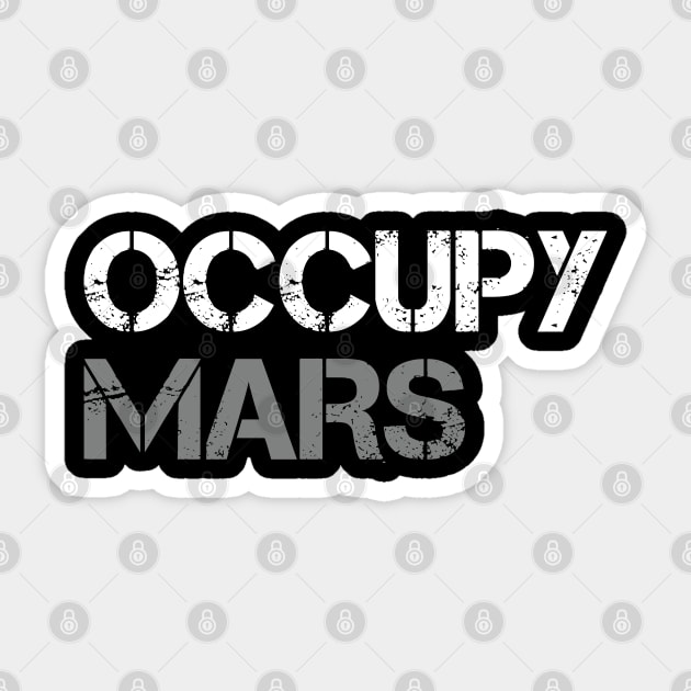 Occupy Mars Sticker by Red Ridge Designs